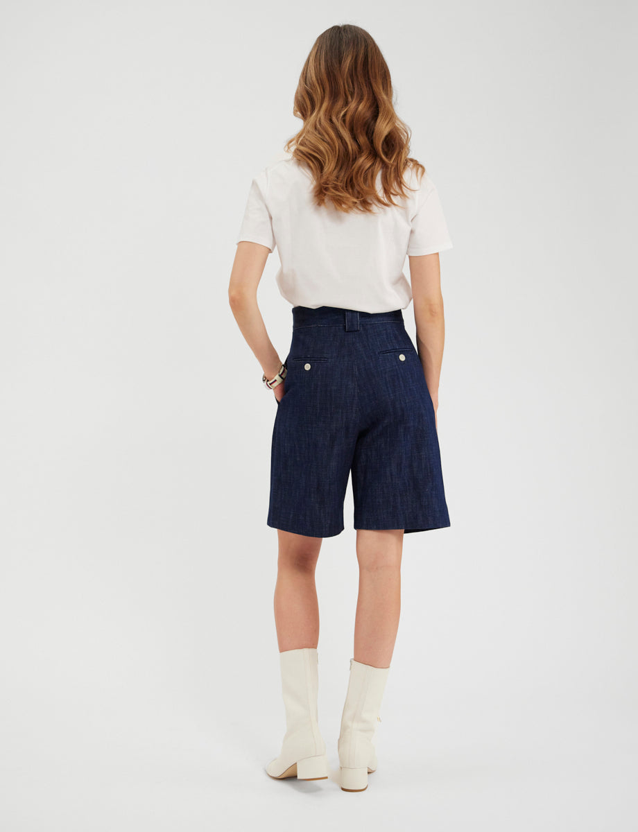 2qty RELIQUAT 75€ 50%  / Short taille haute Odette - Blue