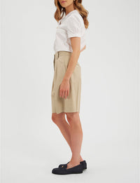 4qty RELIQUAT 75€ 16,7%  / Short taille haute Odette en lin - Beige