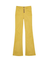 9qty RELIQUAT 90€ 0%  / Pantalon flare Charlotte - Yellow