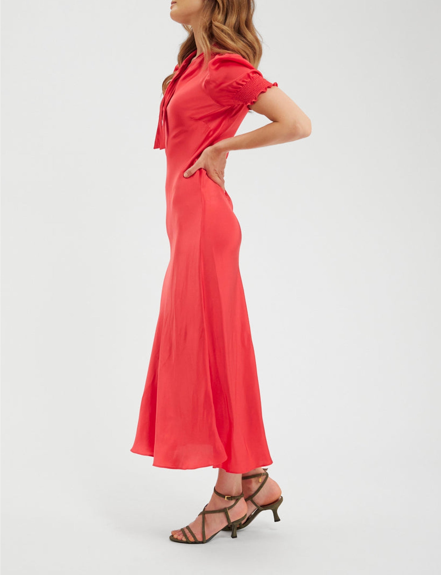 1qty RELIQUAT 95€ 100%  / Robe mi-longue Cerise - Pink