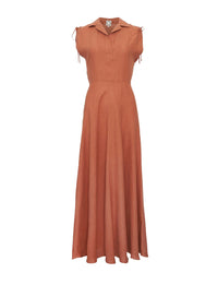 3qty RELIQUAT 120€ 80%  / Robe Violine en lin - Caramel