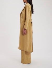15qty RELIQUAT 120€ 10%  / Robe droite Mia en lin - Dark Straw
