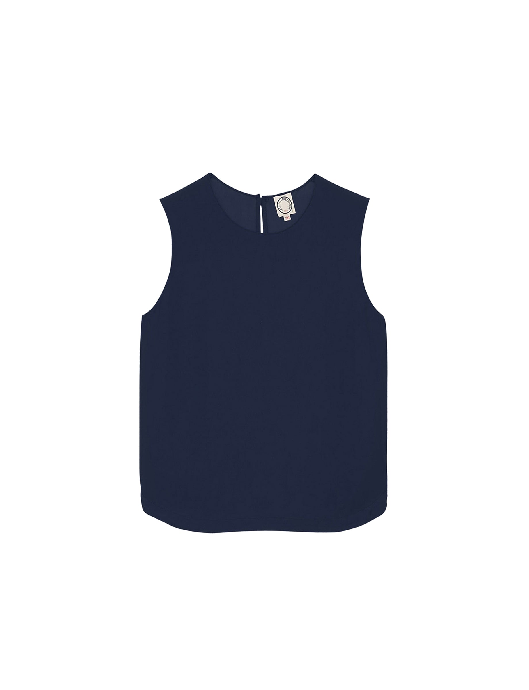 2qty RELIQUAT 65€ 100%  / Débardeur Albert en soie - Blue Navy