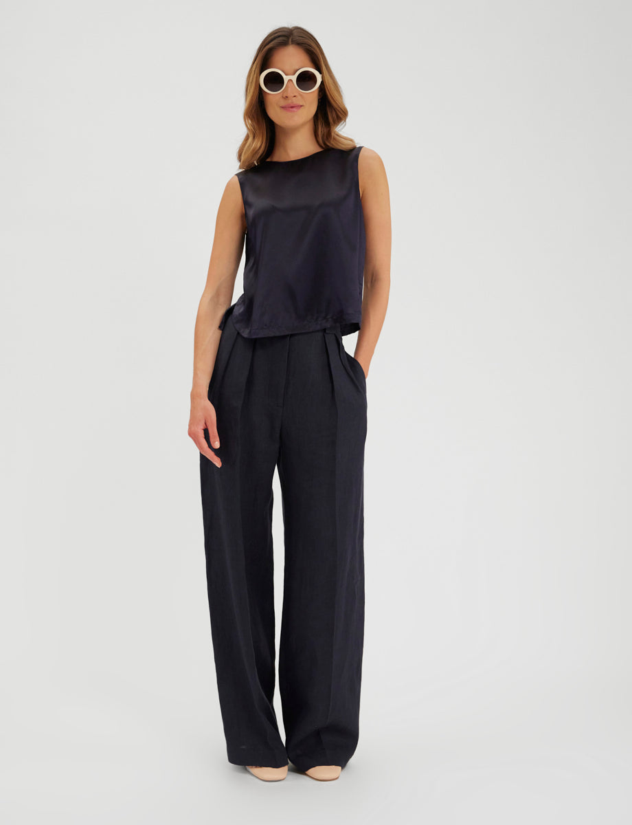 1qty RELIQUAT 65€ 50%  / Débardeur droit Albert - Blue Navy