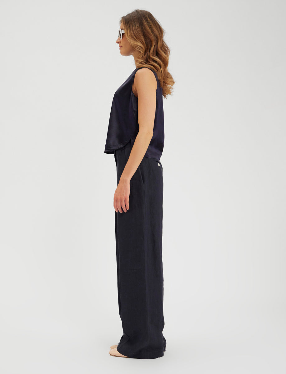 1qty RELIQUAT 65€ 50%  / Débardeur droit Albert - Blue Navy
