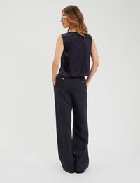 1qty RELIQUAT 65€ 50%  / Débardeur droit Albert - Blue Navy