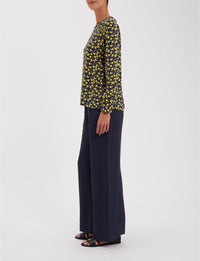 14qty RELIQUAT 80€ 5,6%  / Blouse nouée Philippine - Lemon Navy