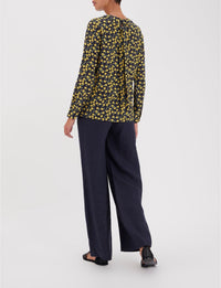 14qty RELIQUAT 80€ 5,6%  / Blouse nouée Philippine - Lemon Navy