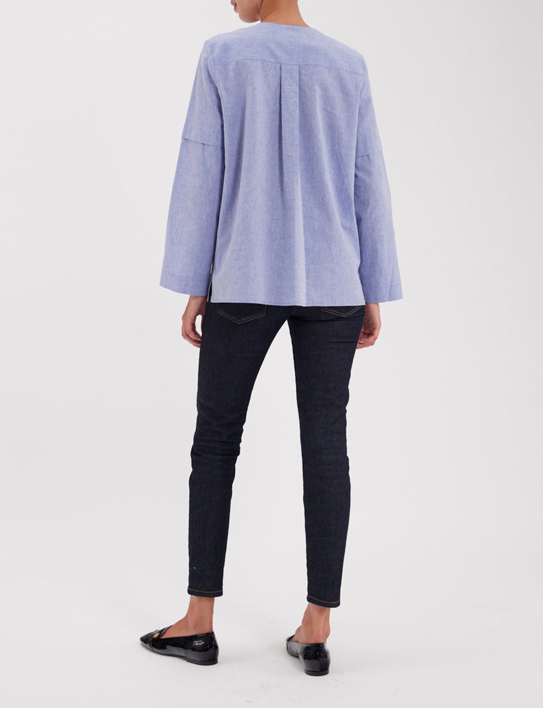 1qty RELIQUAT 65€ 0%  / Blouse Nanette en lin mélangé - Blue