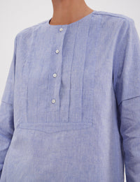 1qty RELIQUAT 65€ 0%  / Blouse Nanette en lin mélangé - Blue