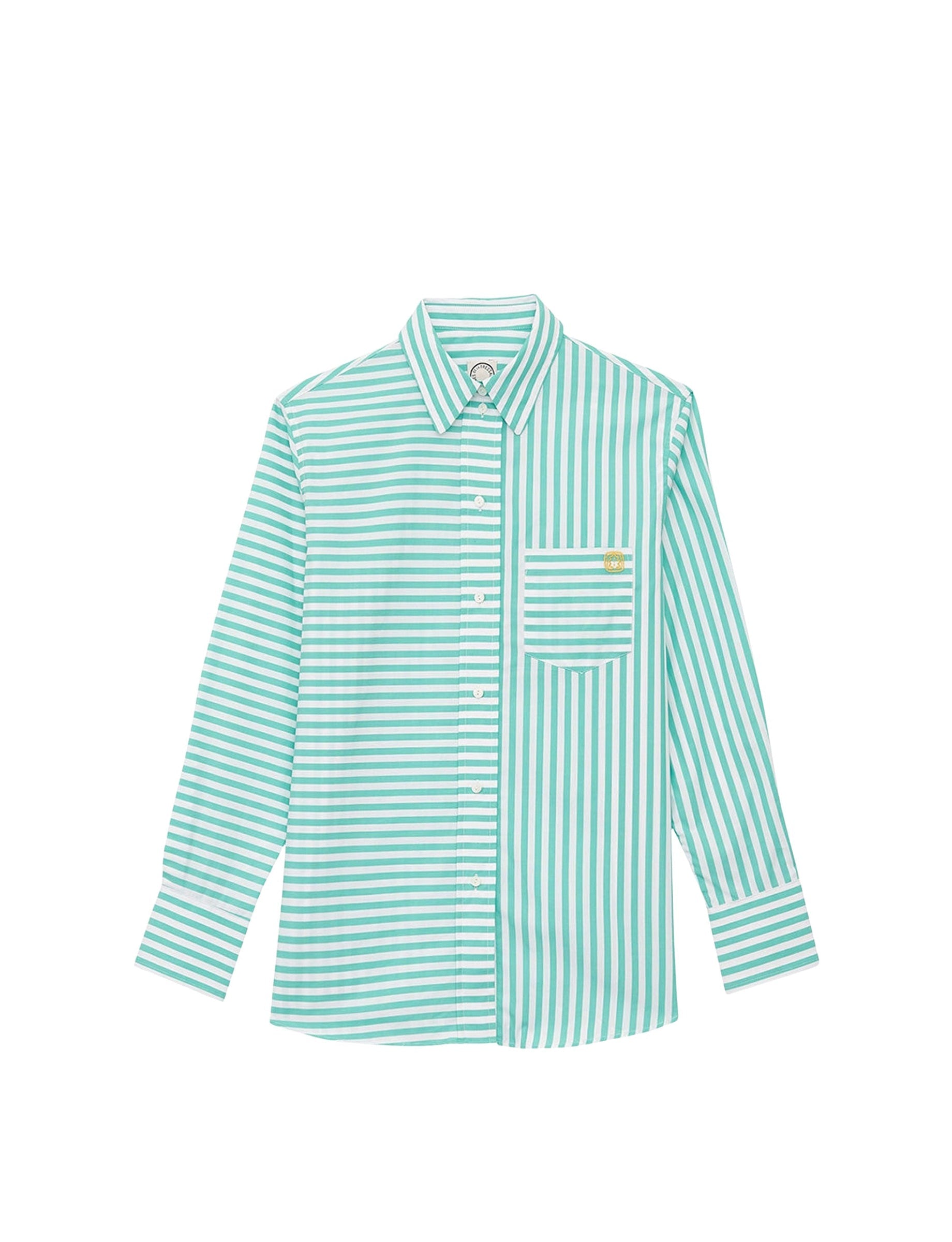 18qty RELIQUAT 65€ 0%  / Chemise droite Maureen - White Turquoise