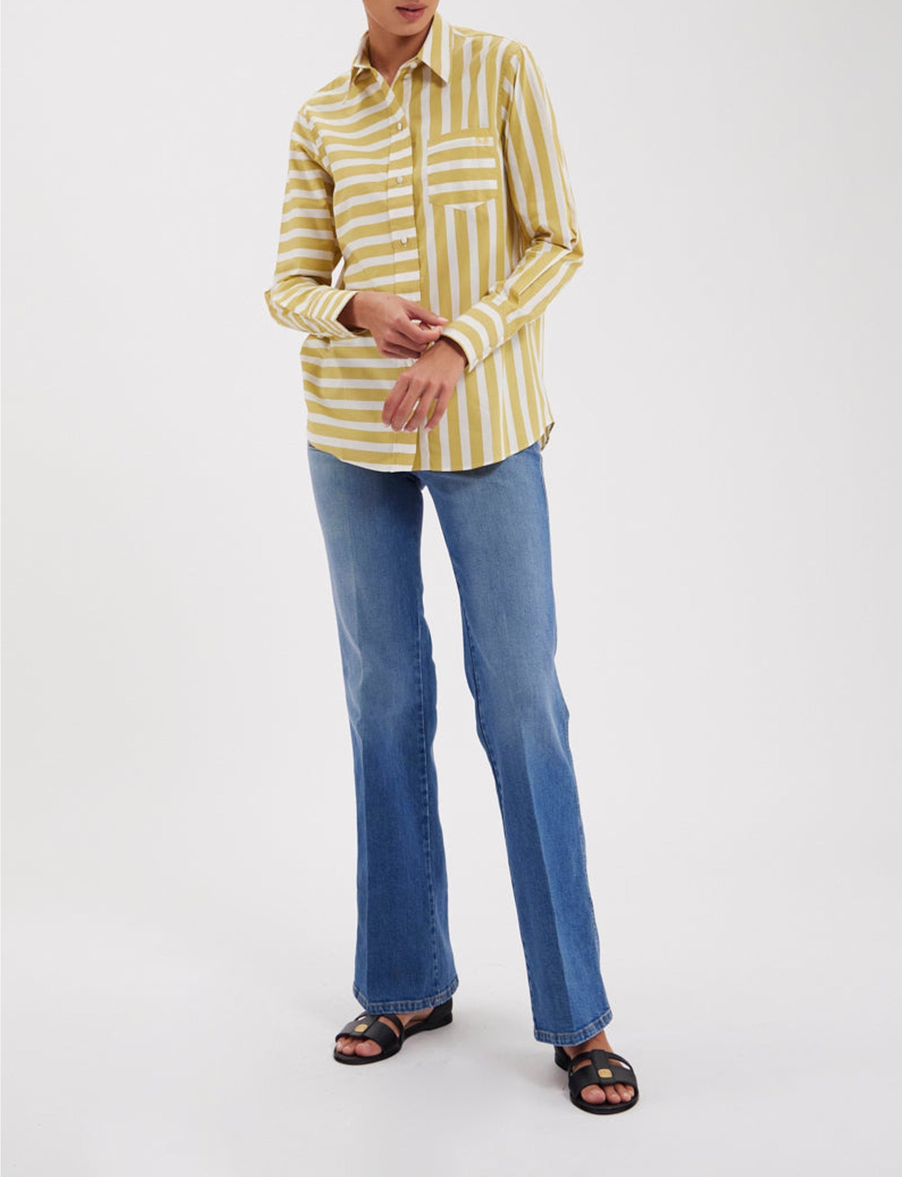 8qty RELIQUAT 65€ 0%  / Chemise droite Maureen - White Yellow