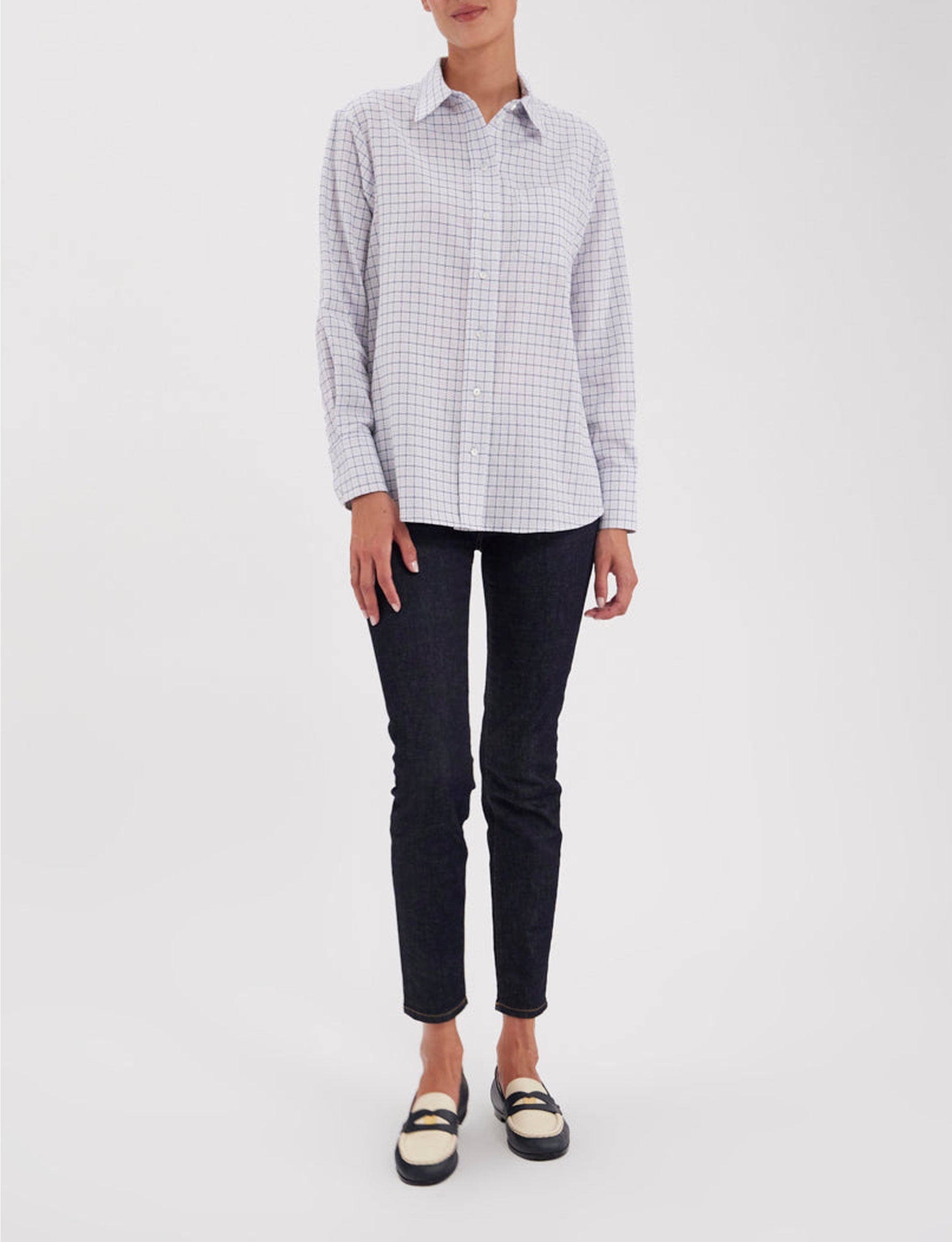 7qty RELIQUAT 80€ 0%  / Chemise droite Maureen - Ecru Multicolor