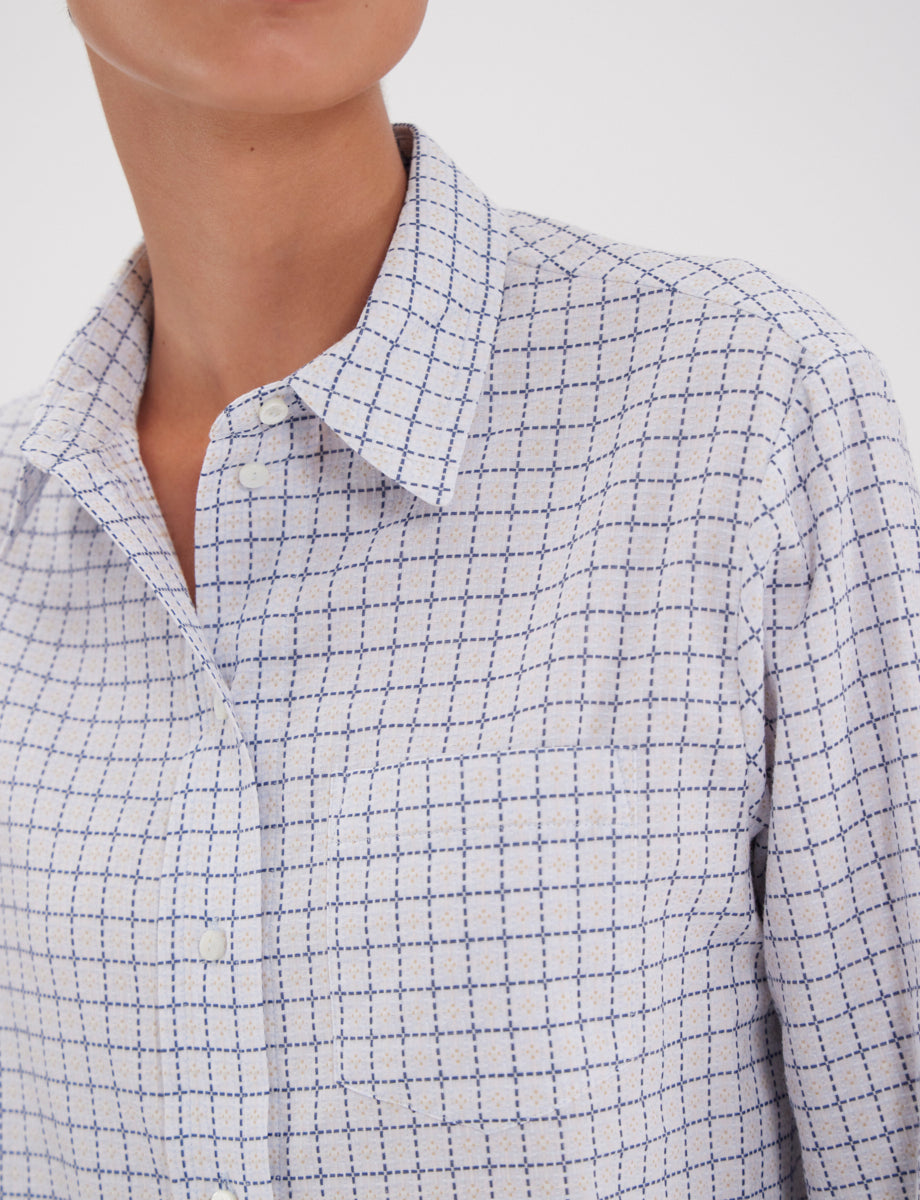 7qty RELIQUAT 80€ 0%  / Chemise droite Maureen - Ecru Multicolor