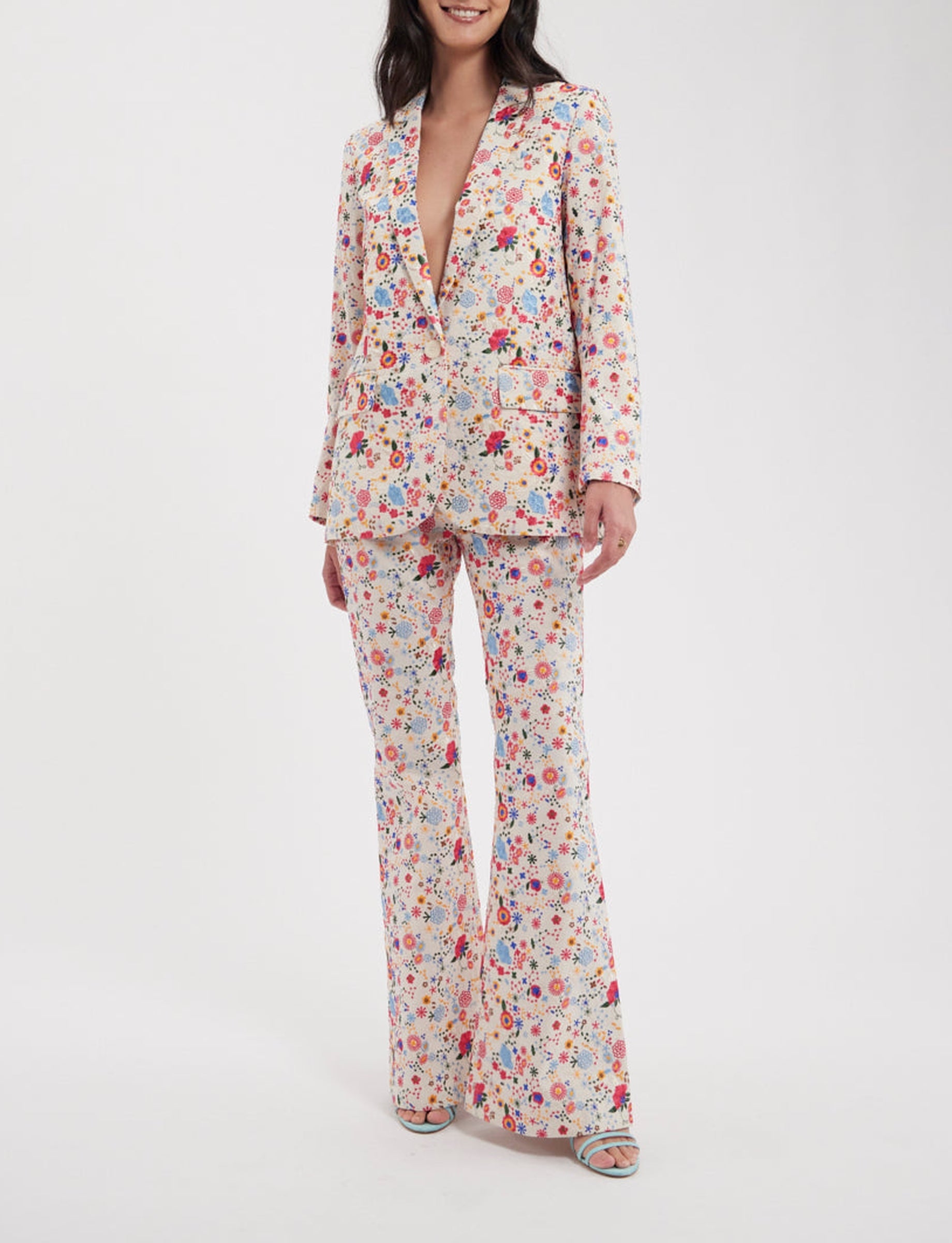 4qty RELIQUAT 180€ 62,5%  / Blazer droit Bruna - Ecru Multicolor
