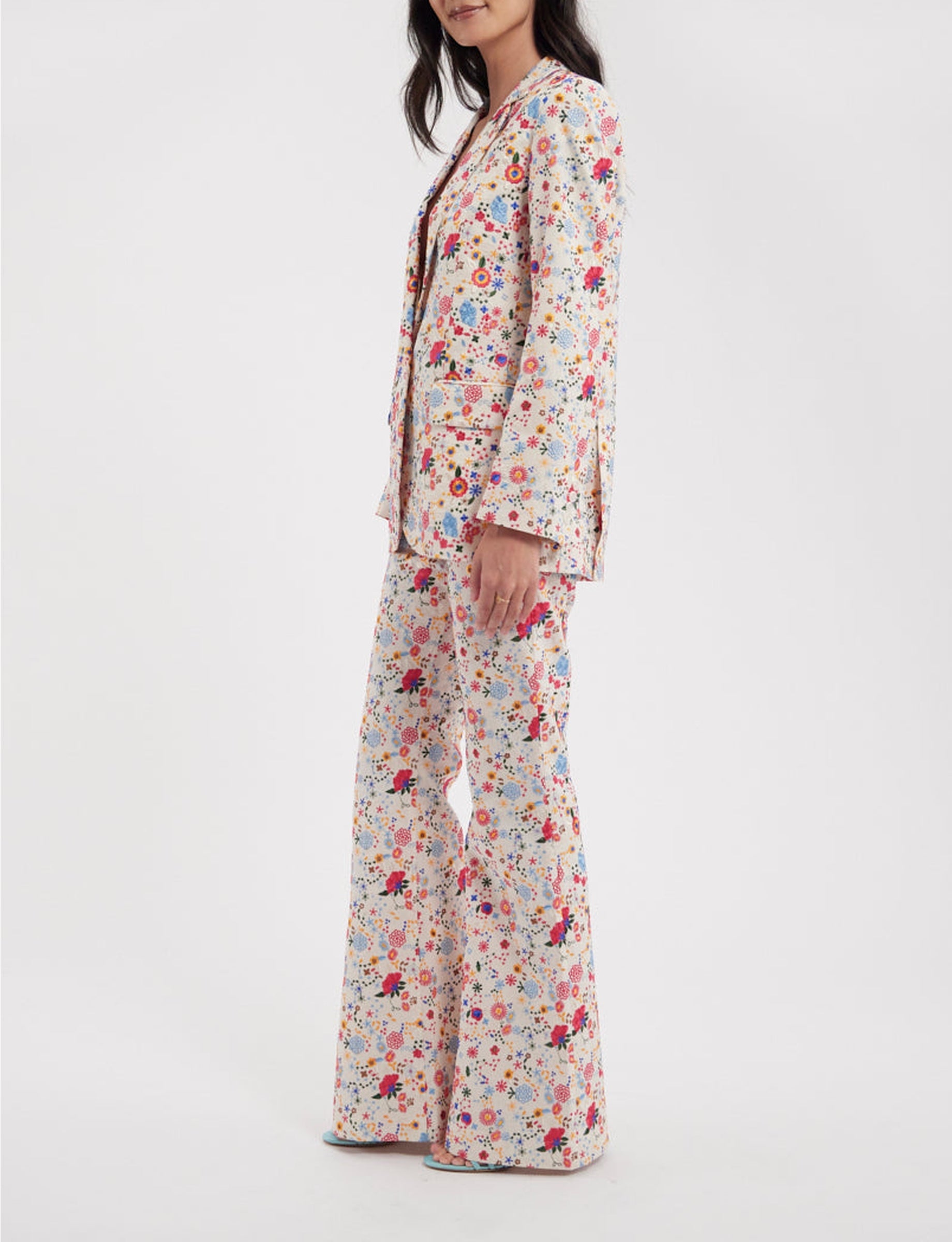 4qty RELIQUAT 180€ 62,5%  / Blazer droit Bruna - Ecru Multicolor