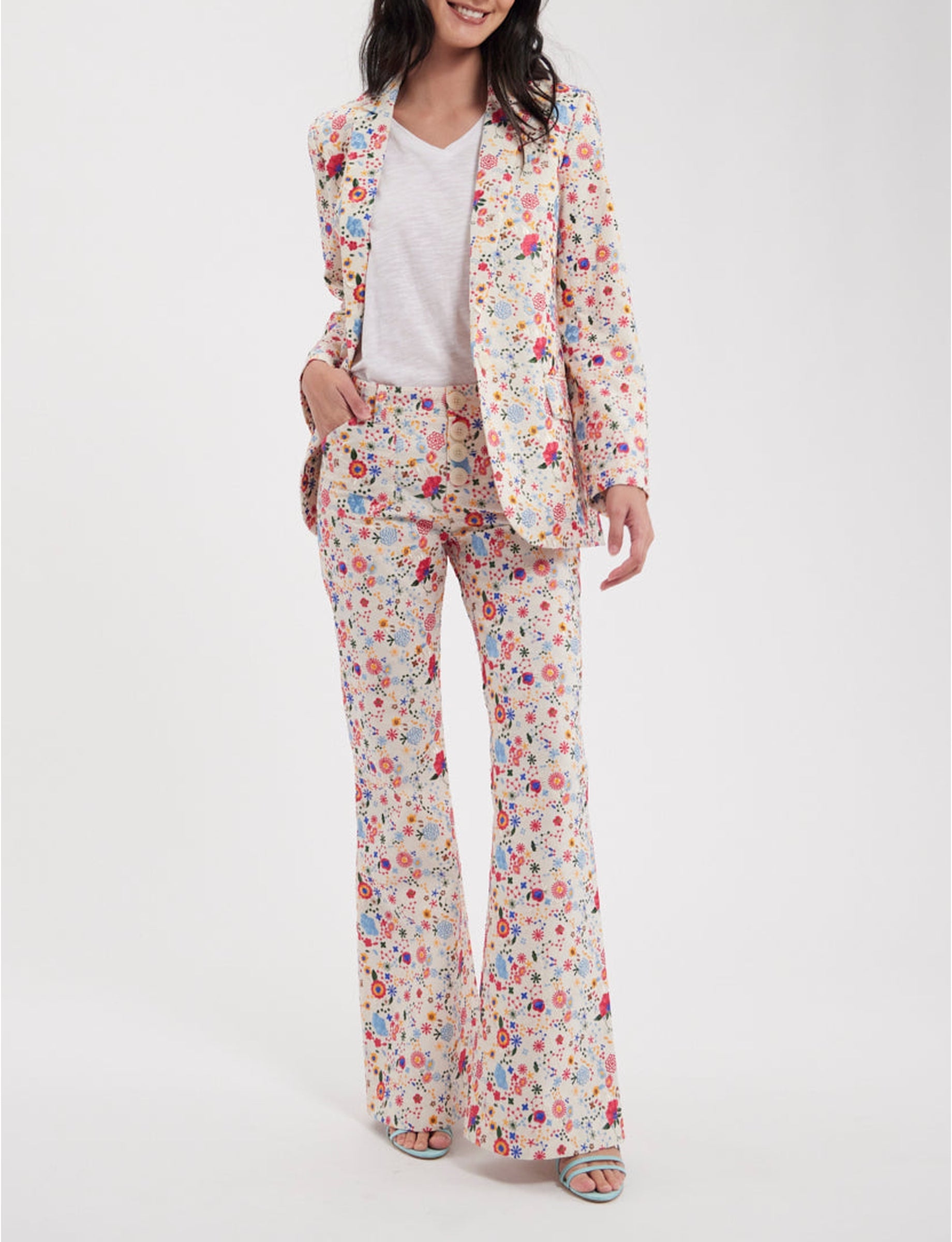 4qty RELIQUAT 180€ 62,5%  / Blazer droit Bruna - Ecru Multicolor