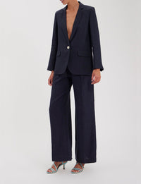 1qty RELIQUAT 120€ 100%  / Blazer Bruna en lin - Blue Dark