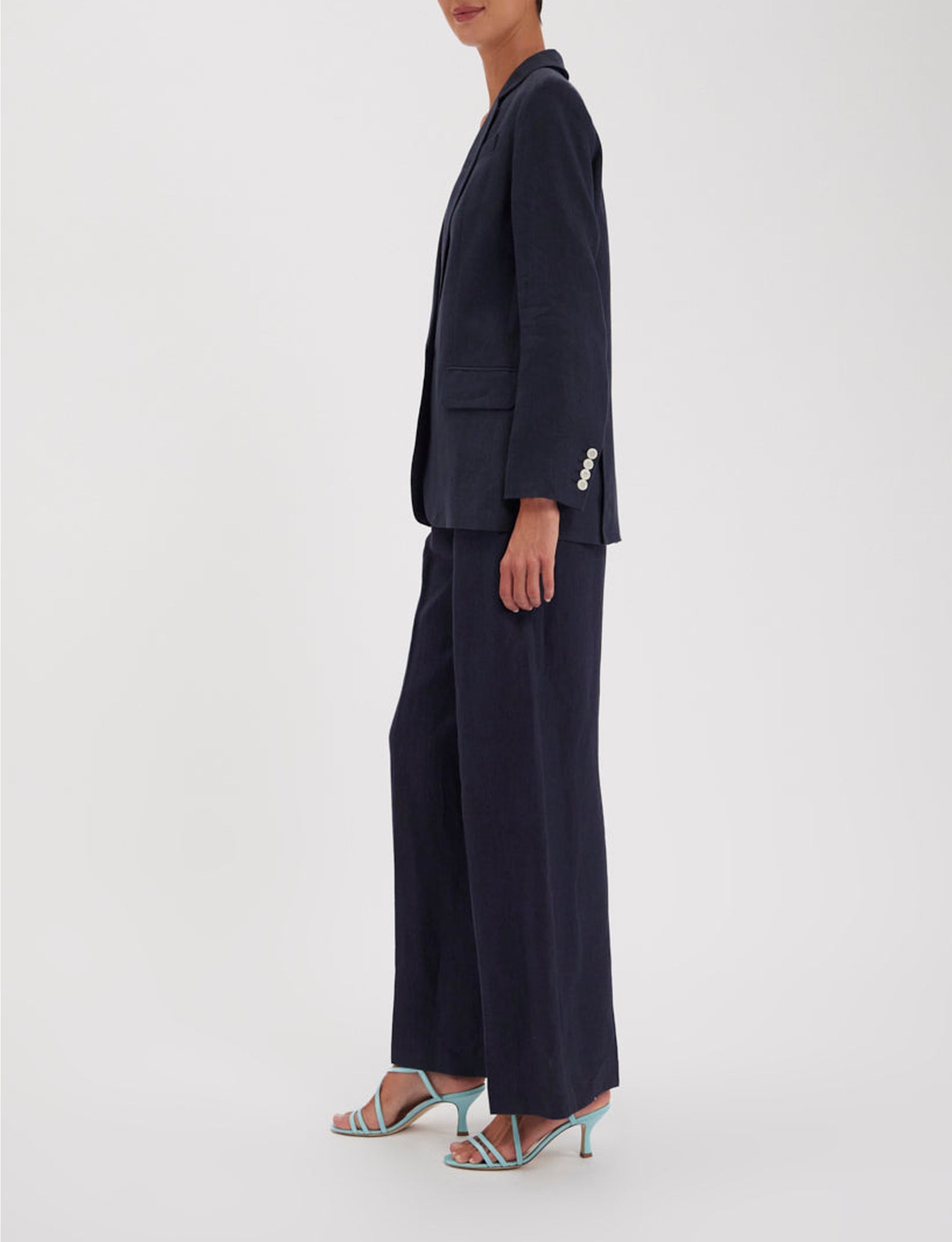 1qty RELIQUAT 120€ 100%  / Blazer Bruna en lin - Blue Dark