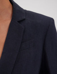 1qty RELIQUAT 120€ 100%  / Blazer Bruna en lin - Blue Dark