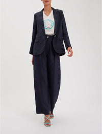 1qty RELIQUAT 120€ 100%  / Blazer Bruna en lin - Blue Dark
