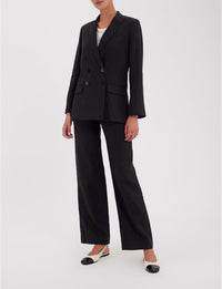 17qty RELIQUAT 140€ 5%  / Blazer croisé Ezio en lin - Black