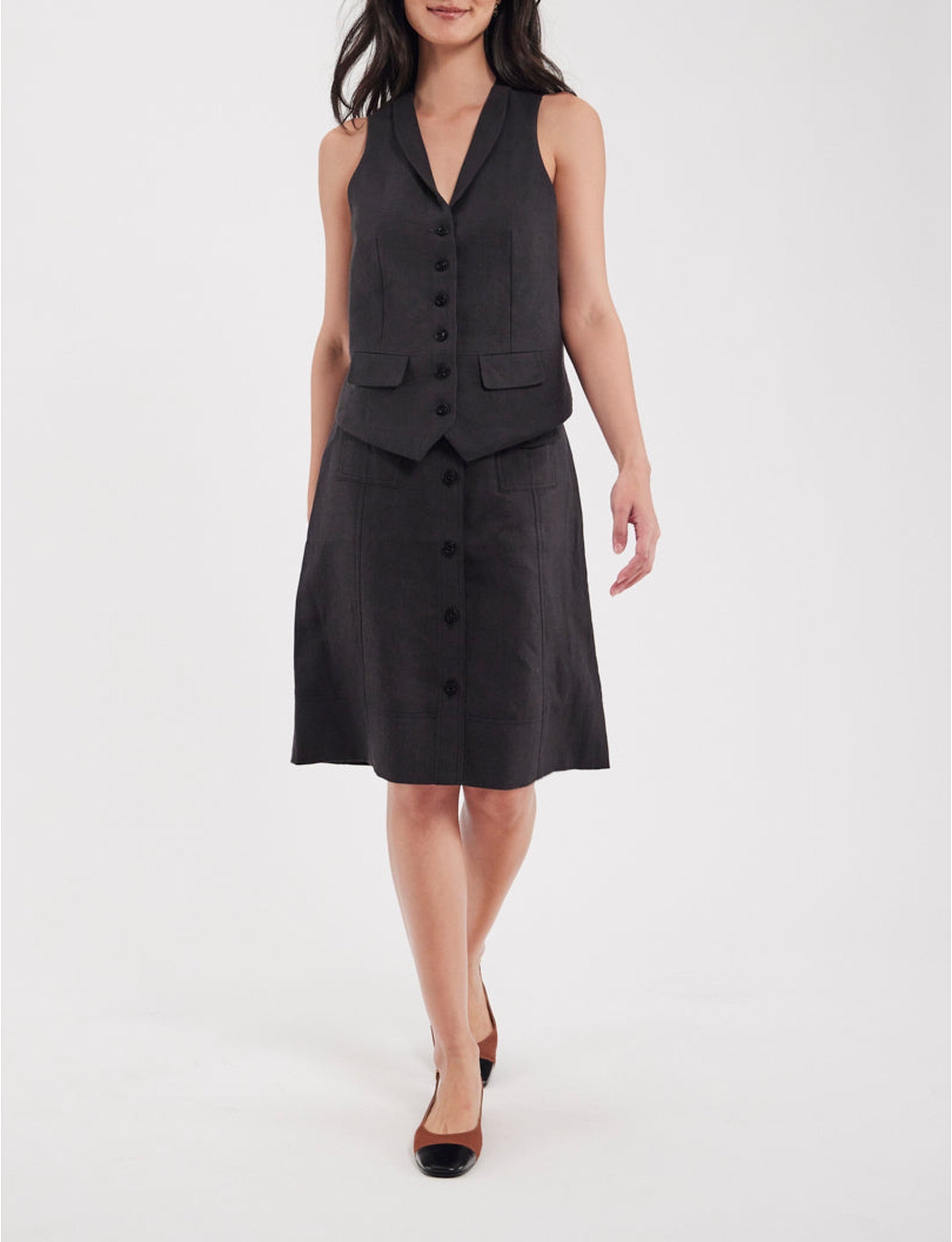 10qty RELIQUAT 90€ 11,8%  / Veston Robinson en lin - Black