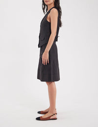 10qty RELIQUAT 90€ 11,8%  / Veston Robinson en lin - Black