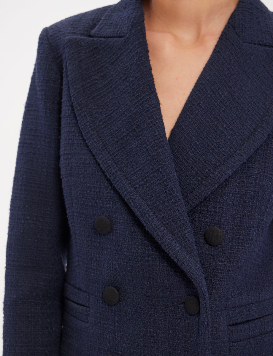 42qty RELIQUAT 150€ 23,9%  / Blazer croisé Bart - Blue Navy