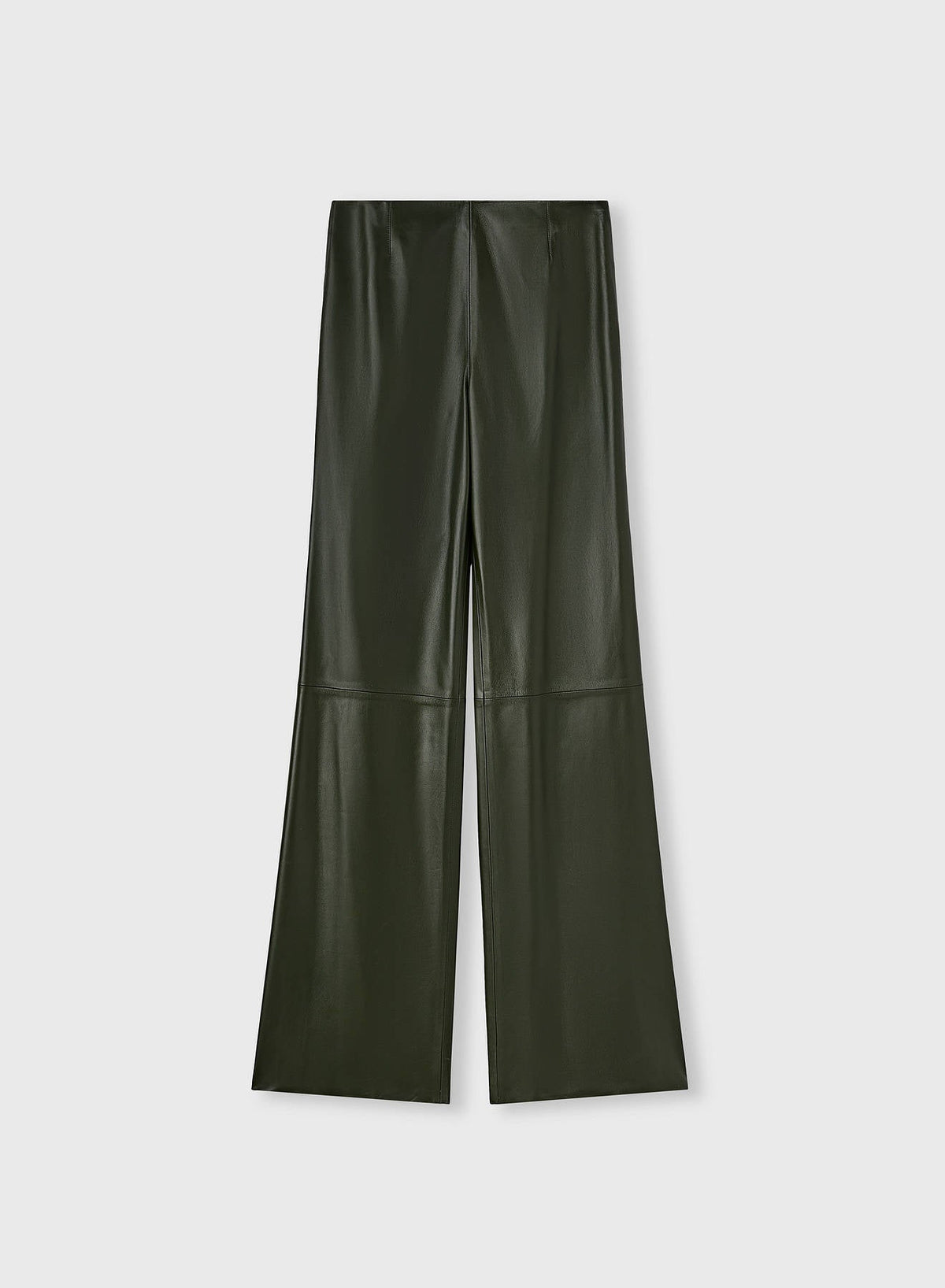 MILITARY GREEN LEATHER PANTS