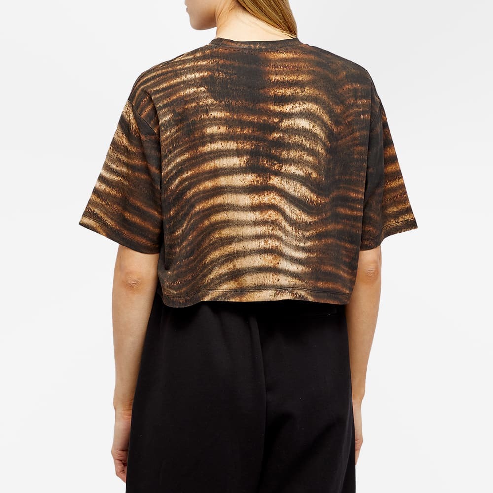 Cropped t-shirt with zebra print - Multi Brown