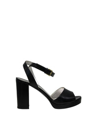 5qty NEW  / Sandales Laura compensées 80 en cuir -  Nero