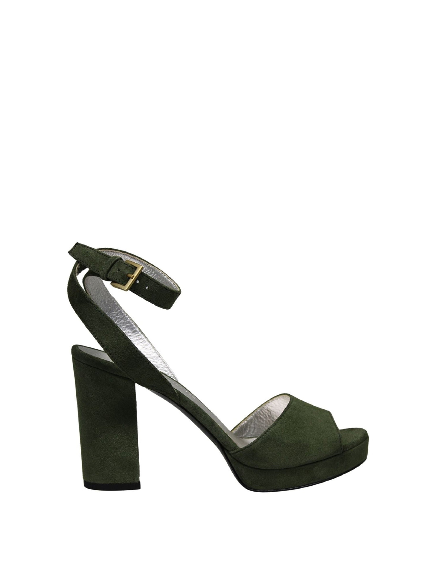 1qty NEW  / Sandales Laura compensées 80 en cuir -  Verde