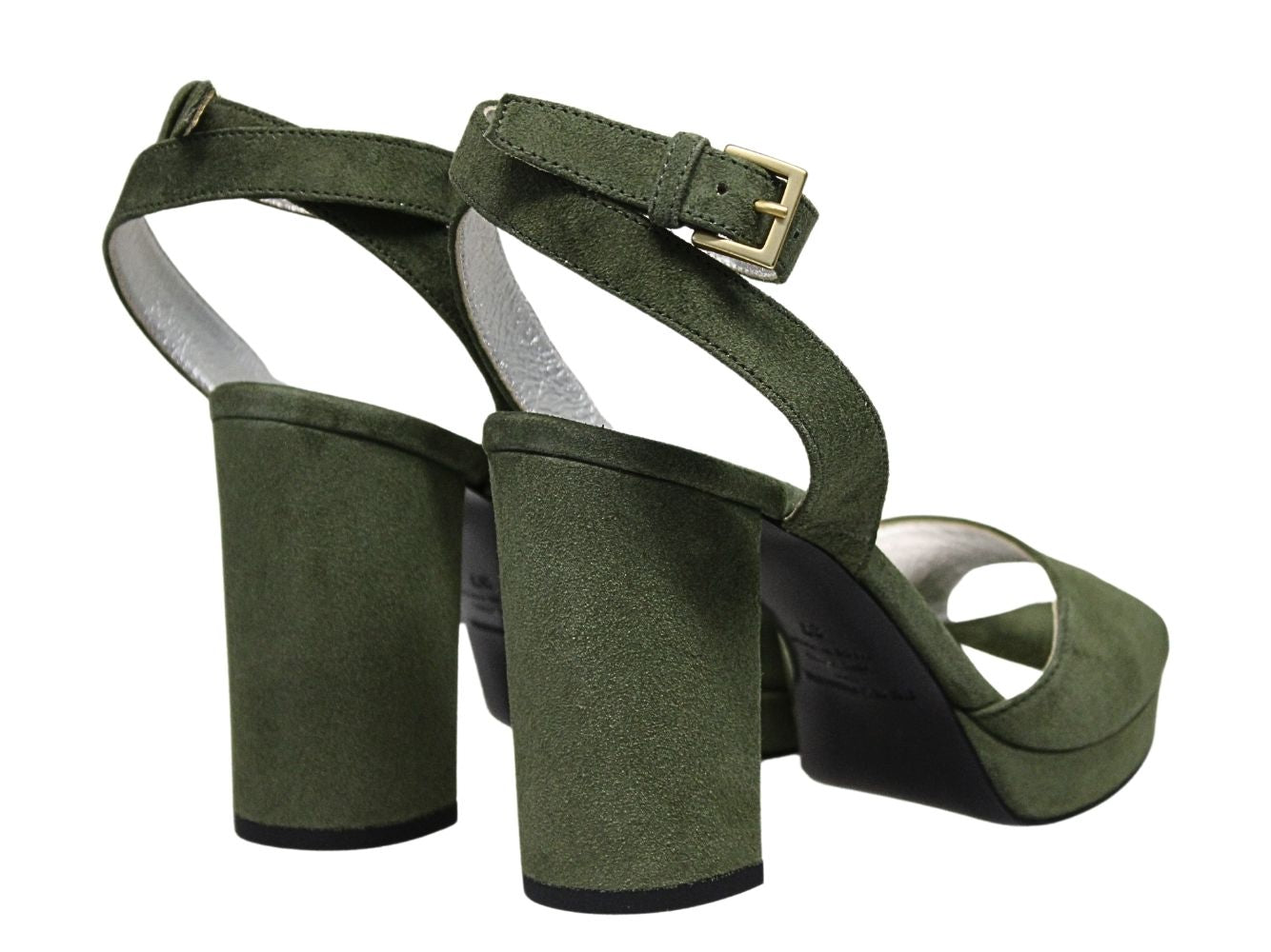 1qty NEW  / Sandales Laura compensées 80 en cuir -  Verde