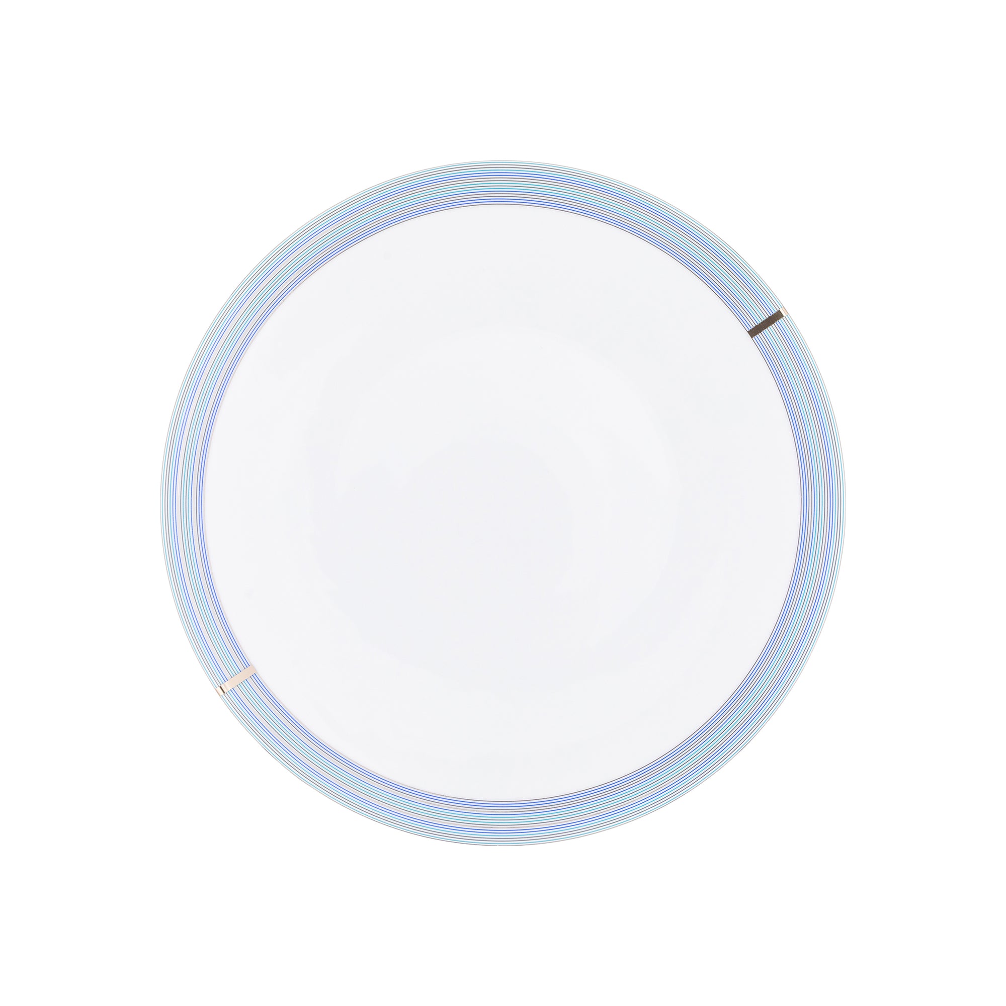 Plat rond plat Cape Cod en porcelaine - Indigo