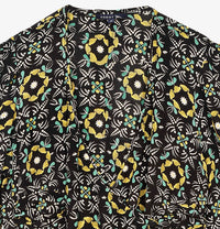 VERT/OCRE ROBE CHAINE & TRAME ESTHER