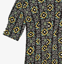 VERT/OCRE ROBE CHAINE & TRAME ESTHER