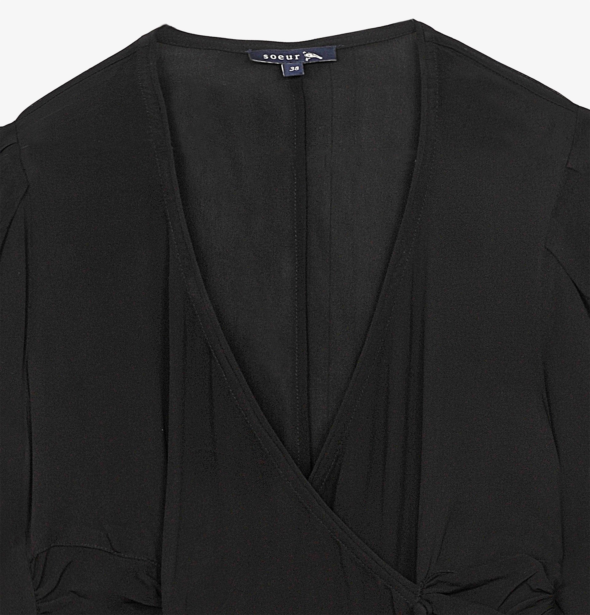 NOIR ROBE CHAINE & TRAME ESTHER