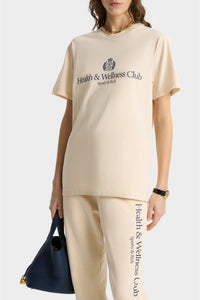 H&W Crest print T-shirt - Cream