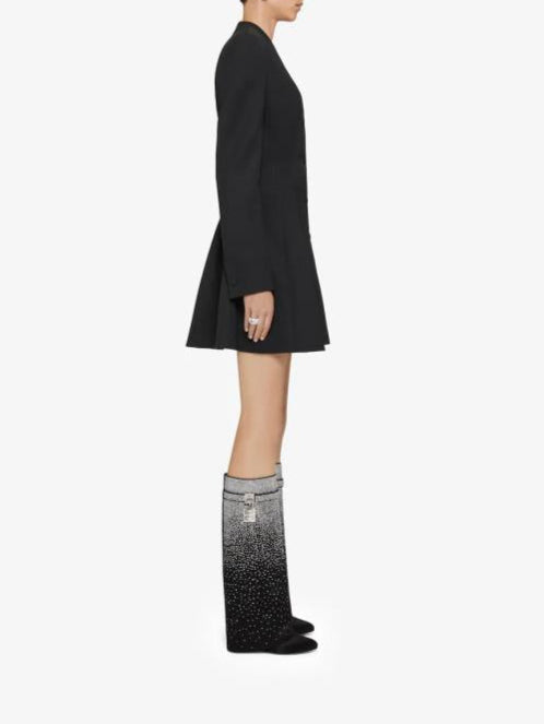 Bottes Shark Lock 90 avec strass - Black