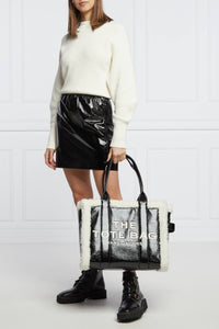 Grand sac The Tote Bag en cuir - Black & White