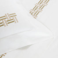 Parure de lit 4 pcs Bicolore en coton - Tranquil Green & Savage Beige
