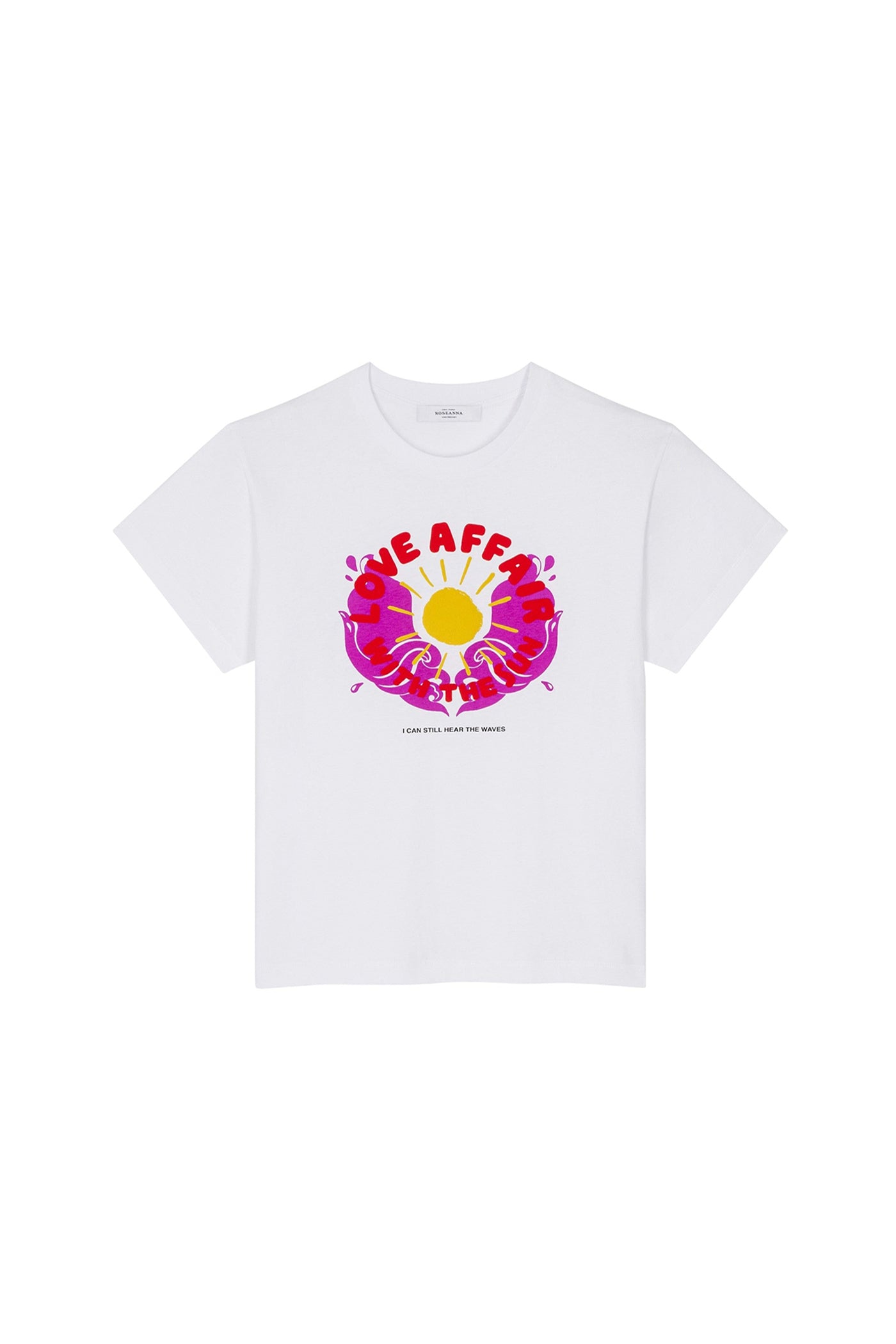 T-shirt Welcome Love à col rond - Blanc