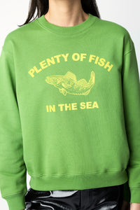 Sweatshirt Louisfish - Vert