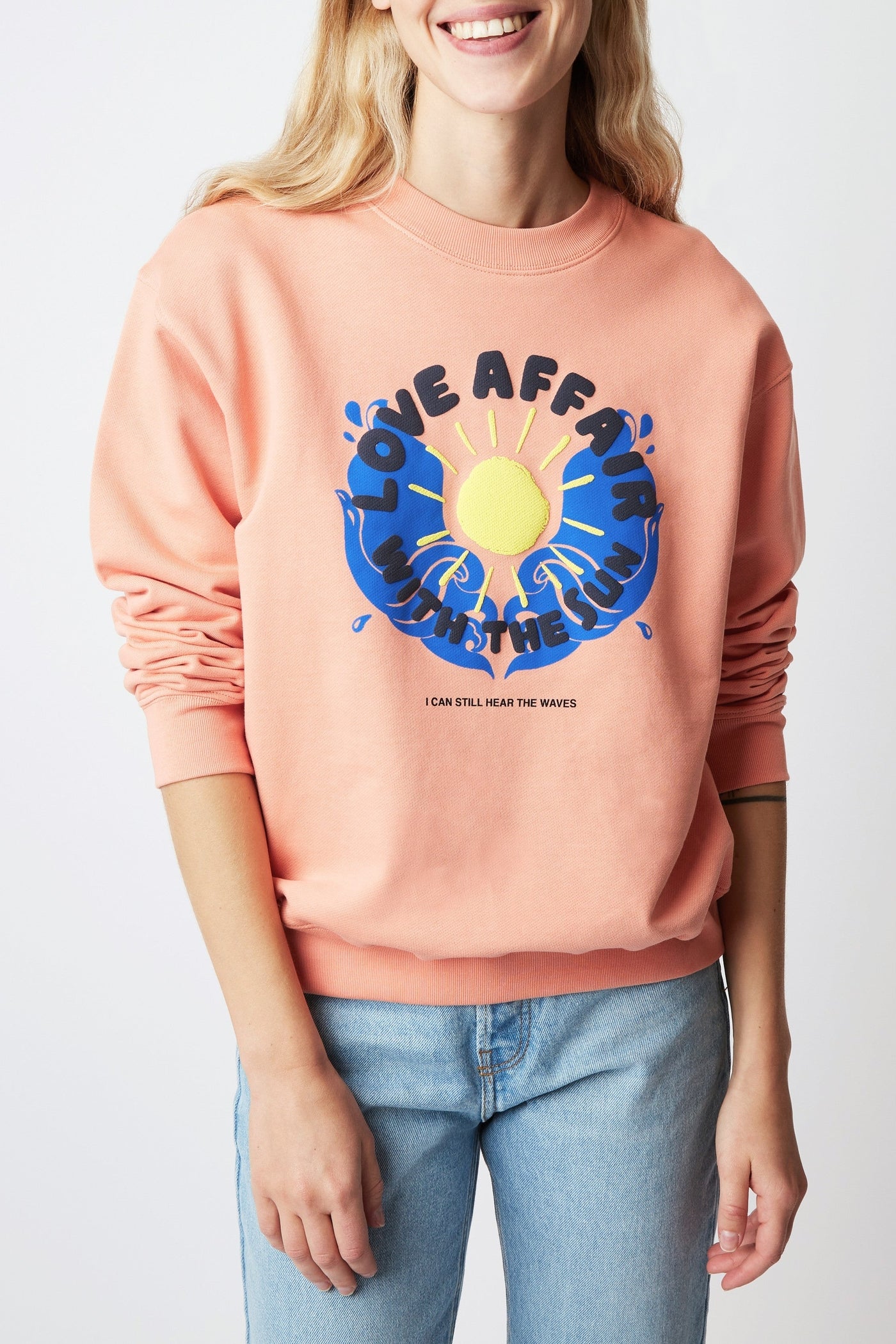Sweatshirt Louis Love - Poudre
