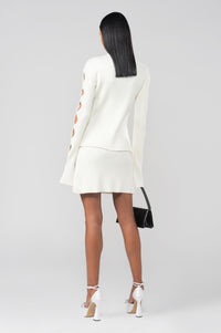 Short cut-out skirt - Ivory