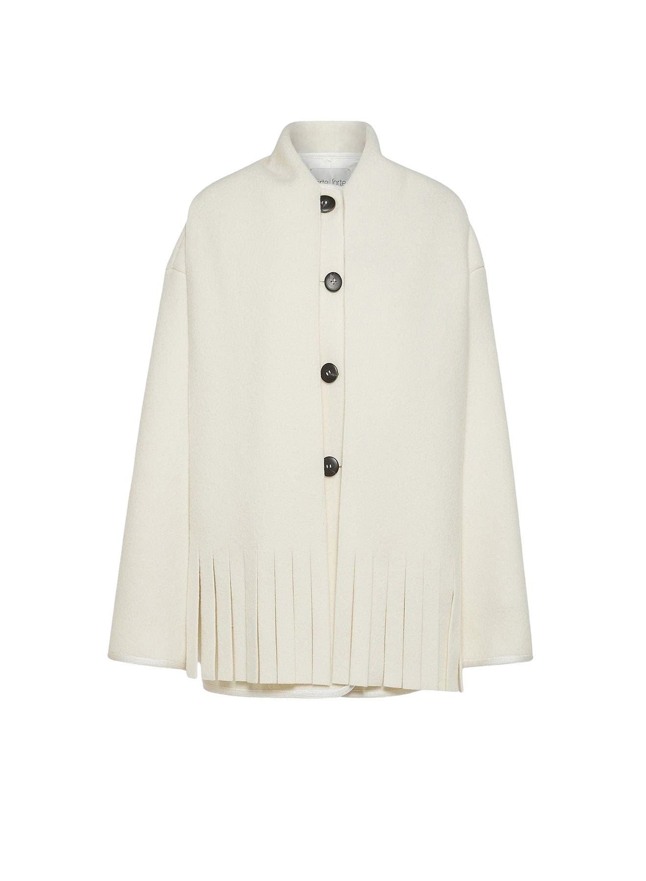 Manteau court en laine avec écharpe amovible - Rice