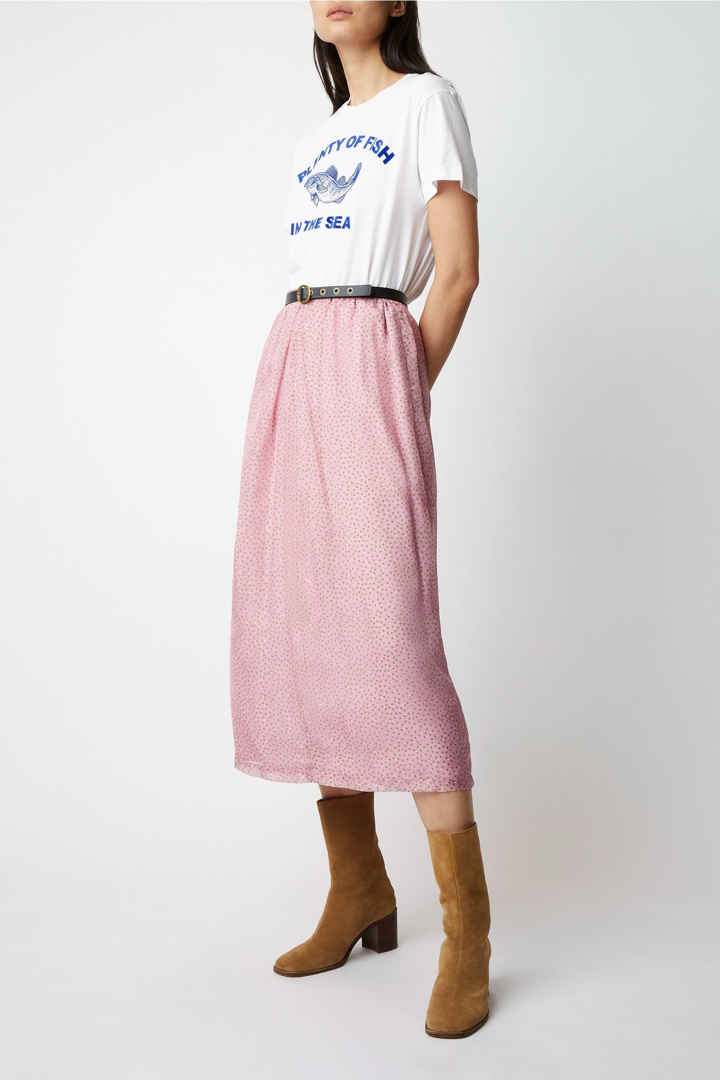 Jupe Julee Muse en soie - Rose