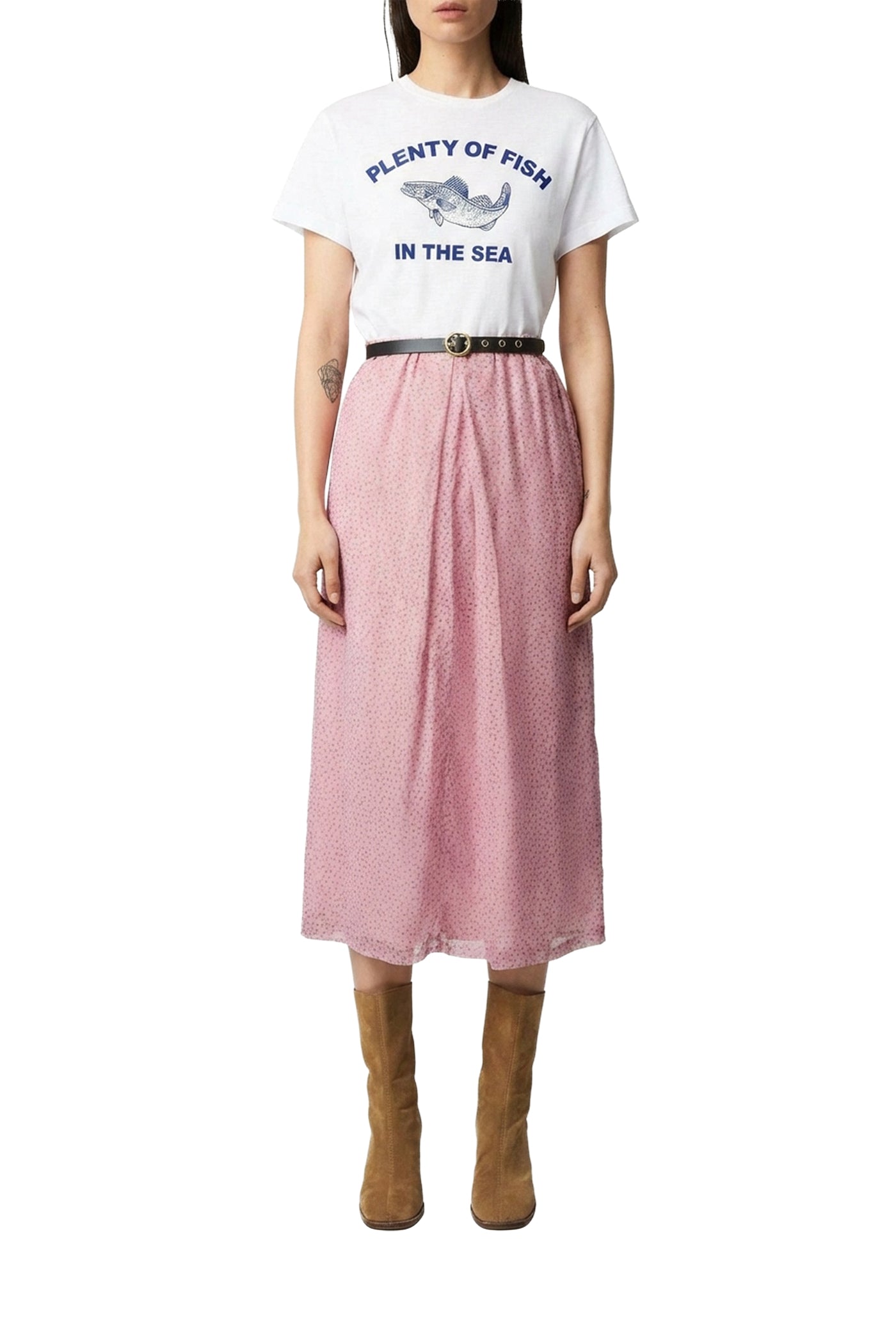 Jupe Julee Muse en soie - Rose