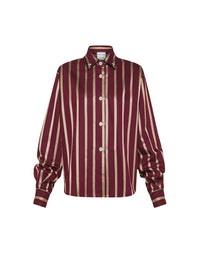 Chemise boxy avec cristaux en laine mélangée - Ruby